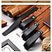 Set Di 6 Ganci Da Parete In Pelle Pu Marrone - Cinghie Decorative Con Viti In Ottone Black - Foto miniatura 2