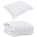 Piumone con cuscino 2 pcs Bianco 135 x 220 cm Microfibra - Foto miniatura 1