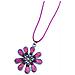 Collana Lunga A Forma Di Margherita Con Cristallo Rosa Di Sw - Foto miniatura 2
