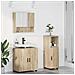 Set di mobili per il bagno con porta 3 pcs Rovere Sonoma - Foto miniatura 2