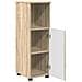 Set di mobili per il bagno con porta 3 pcs Rovere Sonoma - Foto miniatura 6