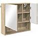 Set di mobili per il bagno con porta 3 pcs Rovere Sonoma - Foto miniatura 7