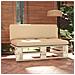 Divano Centrale Giardino su Pallet in Legno di Pino Impregnato - Foto miniatura 2