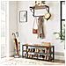 Scarpiera Rustic Brown con seduta e struttura in acciaio | Elegante - Foto miniatura 2