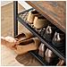 Scarpiera Rustic Brown con seduta e struttura in acciaio | Elegante - Foto miniatura 6