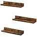 SET DI 3 SCAFFALI Scaffali da parete in truciolato marrone rustico x3 - Foto miniatura 1