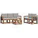Set di divani da esterno 6 pcs Grigio Naturale e Chiaro - Foto miniatura 3