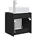 Mobile Lavabo da Parete Nero 49,5 x 41 x 63 cm - Foto miniatura 4