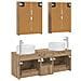 Set di mobili per il bagno 5 pcs Rovere Artigianale - Foto miniatura 8