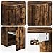 Set di mobili per il bagno 2 pz Rovere Fumo 33 x 34,5 x 100 cm - Foto miniatura 2