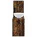 Set di mobili per il bagno 2 pz Rovere Fumo 33 x 34,5 x 100 cm - Foto miniatura 5