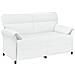 Set di divani 2 pz Bianco Tessuto - Foto miniatura 2