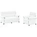 Set di divani 2 pz Bianco Tessuto - Foto miniatura 1