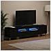 Mobile TV LED a 5 pezzi Nero Legno ingegnerizzato - Foto miniatura 4