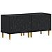 Mobile TV LED a 5 pezzi Nero Legno ingegnerizzato - Foto miniatura 5