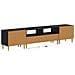 Mobile TV LED a 5 pezzi Nero Legno ingegnerizzato - Foto miniatura 6