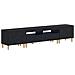 Mobile TV LED a 5 pezzi Nero Legno ingegnerizzato - Foto miniatura 1
