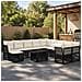 Set Divano da Giardino 12 pz Nero polyrattan - Foto miniatura 4