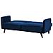 Divano Letto A 3 Posti In Tessuto Vellutato Blu Senja - Foto miniatura 14