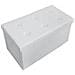 Panca Pieghevole In Pelle, Ottomana Pieghevole Per Conservare, 76 X 38 X 38 Cm, Bianco, Cucita E Con Finitura Trapuntata, Carico Massimo: 150 Kg - Foto miniatura 3