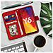 Custodia Huawei Y6 2019 Portafoglio Supporto Video Cover Soft Touch Rossa - Foto miniatura 4