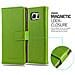 Custodia Compatibile Con Samsung Galaxy Note 5 In Verde Erbe - Coperchio Protettiva Con Chiusura Magnetica, Funzione Stand E Tasca Per Le Carte - Foto miniatura 3