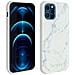 Cover Per Iphone 12 Pro Max Con Rivestimento Rigido Effetto Marmo Black - Foto miniatura 1
