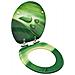 Tavoletta Wc Coperchio Chiusura Morbida Mdf Verde Goccia Acqua - Foto miniatura 1