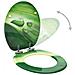 Tavoletta Wc Coperchio Chiusura Morbida Mdf Verde Goccia Acqua - Foto miniatura 2