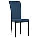 Sedie Da Pranzo 4 Pz Blu In Velluto - Foto miniatura 3