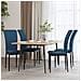 Sedie Da Pranzo 4 Pz Blu In Velluto - Foto miniatura 1