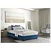 Letto Piazza E Mezza Chiara, Letto Contenitore Con Rivestimento In Tessuto, 100% Made In Italy, Apertura Frontale, Con Materasso Cm 120x190 Incluso, Blu - Foto miniatura 1