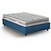 Letto Piazza E Mezza Chiara, Letto Contenitore Con Rivestimento In Tessuto, 100% Made In Italy, Apertura Frontale, Con Materasso Cm 120x190 Incluso, Blu - Foto miniatura 3