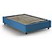 Letto Piazza E Mezza Chiara, Letto Contenitore Con Rivestimento In Tessuto, 100% Made In Italy, Apertura Frontale, Con Materasso Cm 120x190 Incluso, Blu - Foto miniatura 4