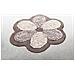 Tappeto A Fiore Casa Bagno Cotone Spugna Morbida Antiscivolo Flower Avorio - Foto miniatura 3