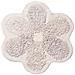 Tappeto A Fiore Casa Bagno Cotone Spugna Morbida Antiscivolo Flower Avorio - Foto miniatura 1