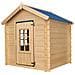 Casetta Per Bambini - Casetta Giardino - Casetta In Legno L111xl113xa121cm / 0,9 M2 - Casetta Da Gioco Da Esterno - M570m-1 (tetto Blu) - Foto miniatura 2