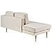 Chaise Longue Versione Destra Miramas Velluto Beige - Foto miniatura 3