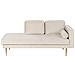 Chaise Longue Versione Destra Miramas Velluto Beige - Foto miniatura 6