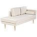 Chaise Longue Versione Destra Miramas Velluto Beige - Foto miniatura 8
