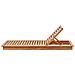 Lettino Prendisole Legno Chiaro E Cuscino Bianco Sporco Granari - Foto miniatura 5