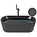 Vasca Da Bagno Freestanding Gocta 169 X 80 Cm Nero - Foto miniatura 2