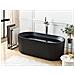 Vasca Da Bagno Freestanding Gocta 169 X 80 Cm Nero - Foto miniatura 1