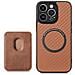 Supporto Magnetico Per Custodia Protettiva Magsafe Con Porta Carte Brown Iphone 15 Pro Max - Foto miniatura 1