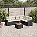 Set Divani Da Giardino Con Cuscini 7pz Nero Polyrattan - Foto miniatura 1