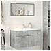 Mobile Lavabo Bagno Grigio Cemento 90x38,5x46 Cm Multistrato - Foto miniatura 3