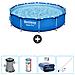 Piscina Fuori Terra - In Giro - 366x76 Cm - Blu - Include Accessori Coordinati Cb54 - Foto miniatura 1