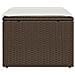 Sgabello Giardino con Cuscino Marrone 55x55x37 cm in Polyrattan - Foto miniatura 4
