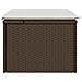 Sgabello Giardino con Cuscino Marrone 55x55x37 cm in Polyrattan - Foto miniatura 5