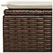 Sgabello Giardino con Cuscino Marrone 55x55x37 cm in Polyrattan - Foto miniatura 8